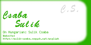 csaba sulik business card